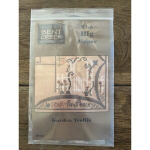 Bent Creek The BIG Zipper Garden Trellis Cross Stitch Kit New